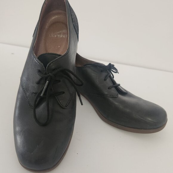Dansko Louise Oxford 38 Black - Picture 1 of 11